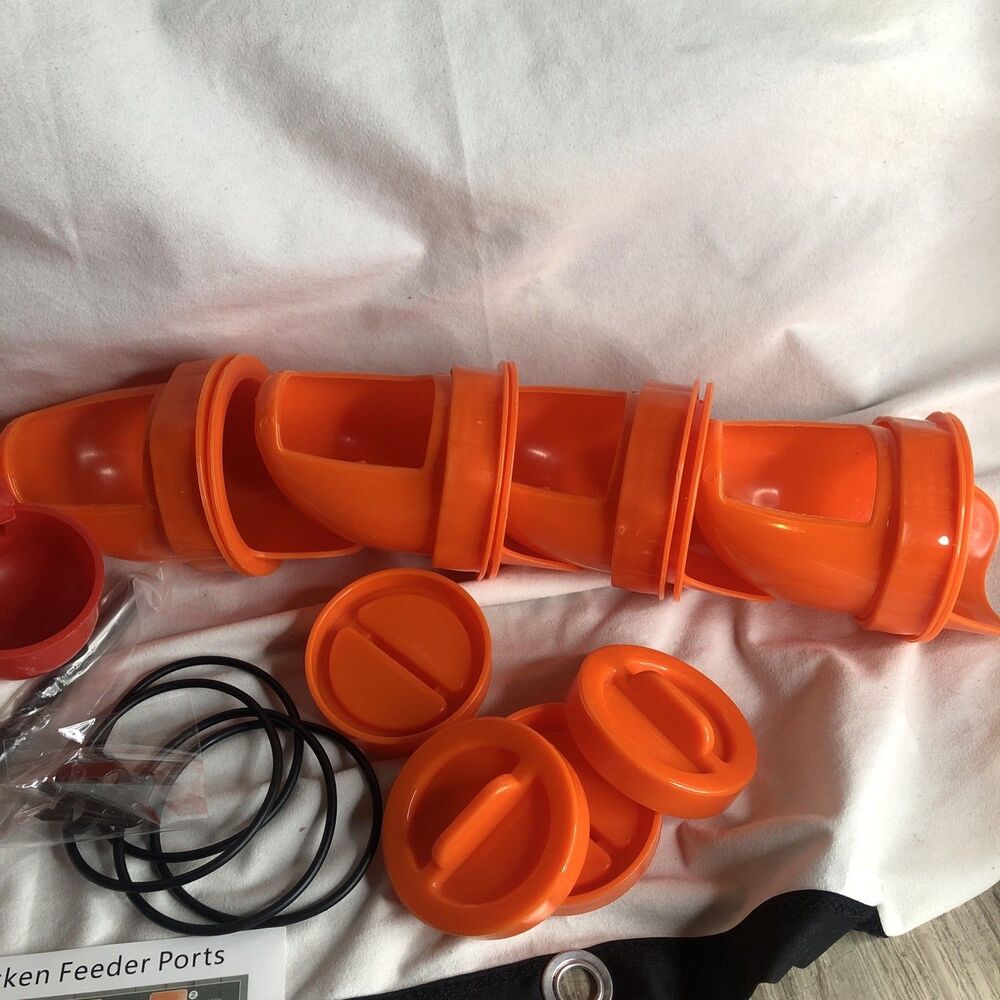 8PCS Chicken Feeder/Water Feeder, Gravity No Waste Poultry Feeder 4 Ports, 1 Bit - Picture 4 of 7